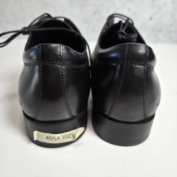 Kenneth Cole Black Leather Mens Dress Shoes Size 8.5M With Silver Technology - Picture 6 of 10